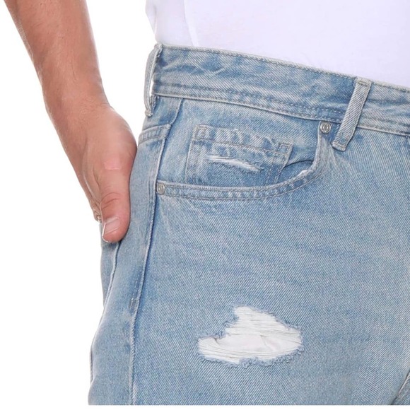 TERRANOVA SIDE POCLET STRAIGHT CUT RIPPED JEANS MEN'S SIZE 34 NWOT - Picture 3 of 10